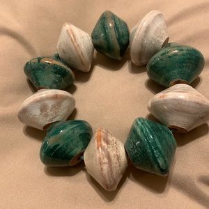 Handmade wooden bracelet. Hand carved and glazed. Artisinal! One of a kind! NEW